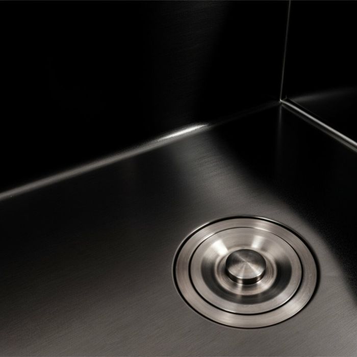 Кухонна мийка CM 65*50 R PVD чорна Platinum Handmade (круглий сифон 3.0/0.8)