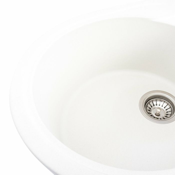Гранітне миття для кухні Platinum 5847 ONYX матове (біле), L