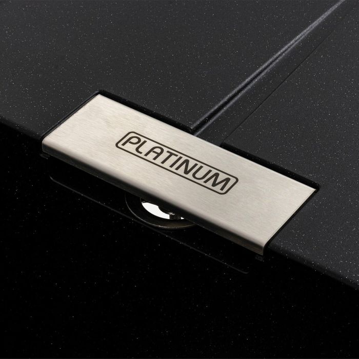 Гранітне миття для кухні Platinum 6250 ZIRKONE матовий Чорний металік, R